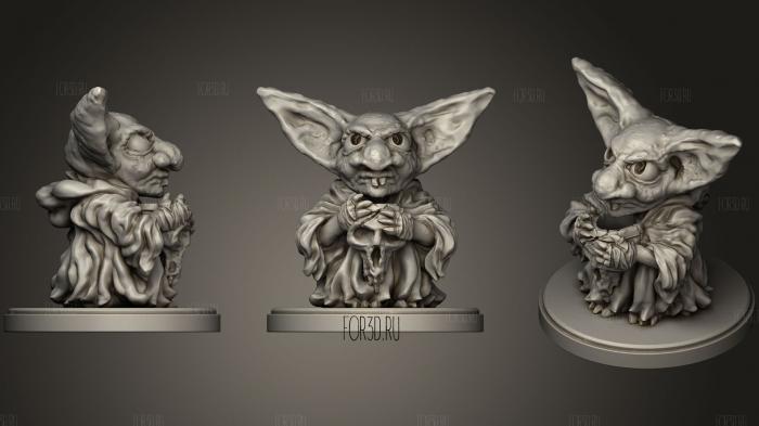 Baby Goblin 3d stl for CNC